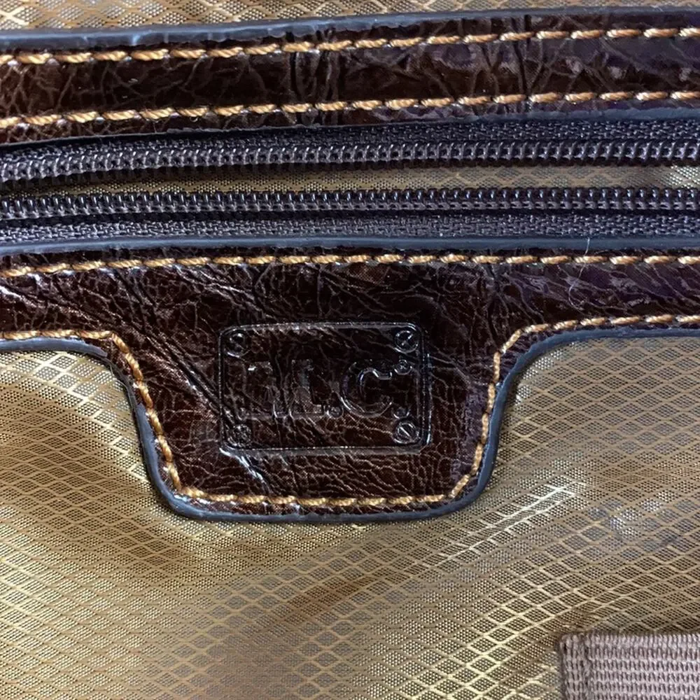 MC Marc Chantel Croco embossed large‎ faux leather satchel shoulder bag